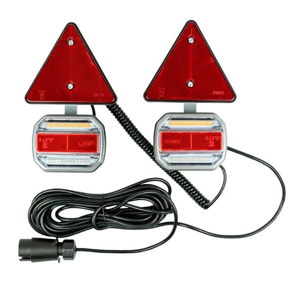 Kit Magnético com 2 Sinalizadores LED e 2 Triângulos Reflectores JBM