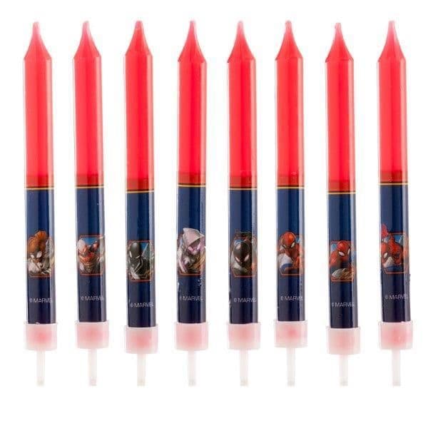 8 Velas Spider-Man 9cm