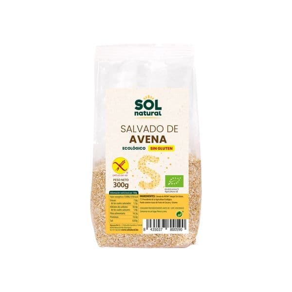 Sol Natural Farelo de Aveia Bio Sem Glúten 300g
