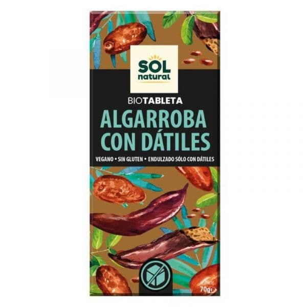 Sol Natural Barra de Alfarroba com Tâmaras Orgânicas 70g