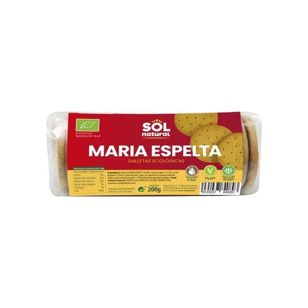 Sol Natural Bolacha Maria de Espelta Bio 200 g