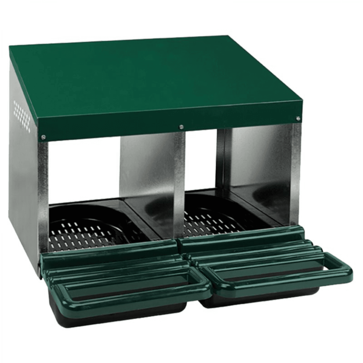 Ninho para Galinhas Duplo 53x52x43,5 cm Plástico Verde - 425766