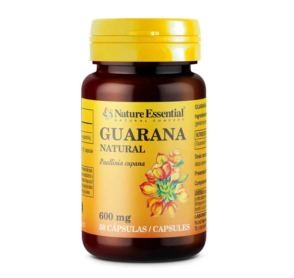 Guaraná 600 mg 50 Cápsulas Nature Essential