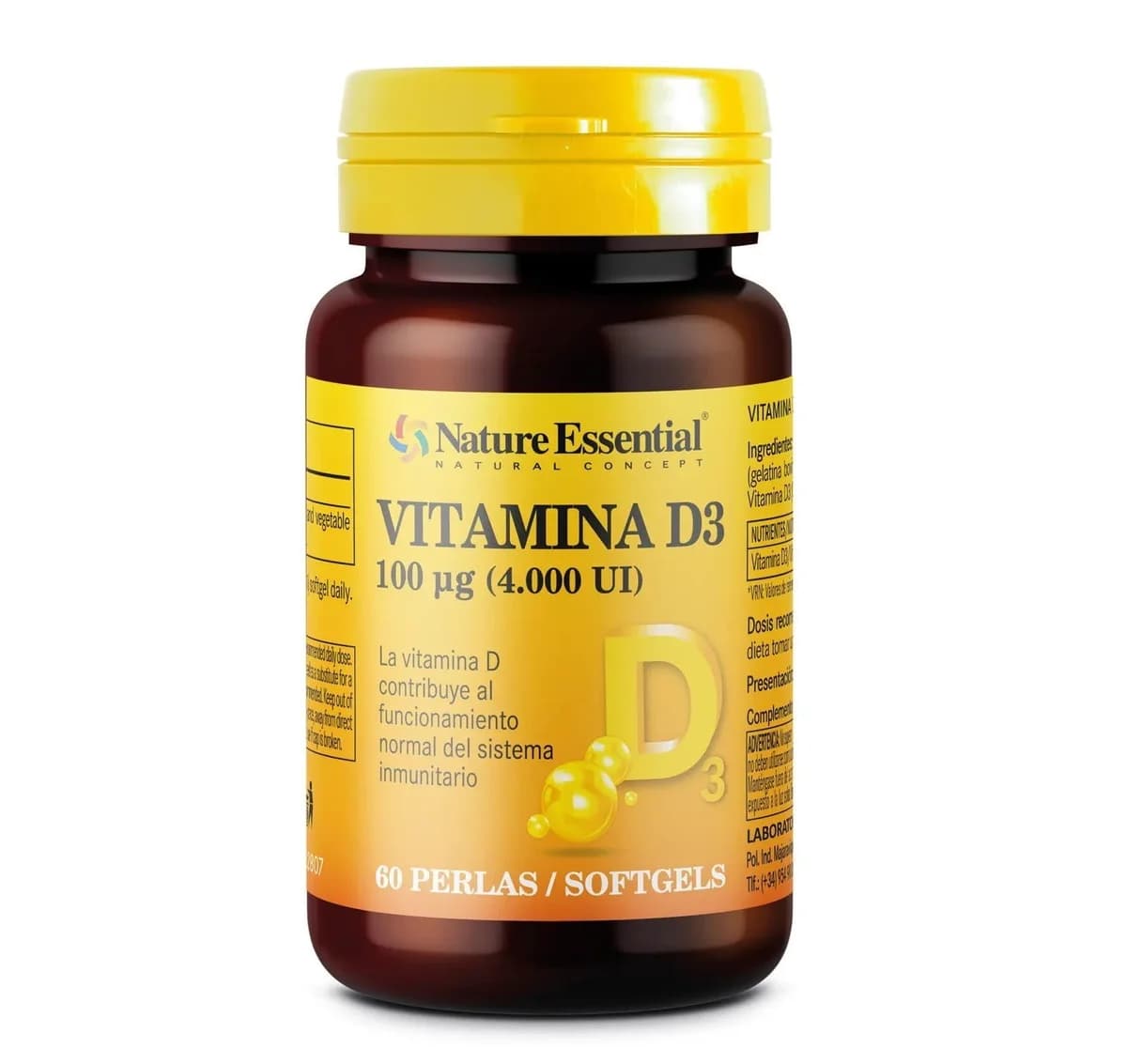 Nature Essential Vitamina d3 100mcg 60 Pérolas