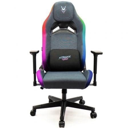 Cadeira Gaming Woxter Stinger Station Elite RGB em Tecido Azul/Rosa
