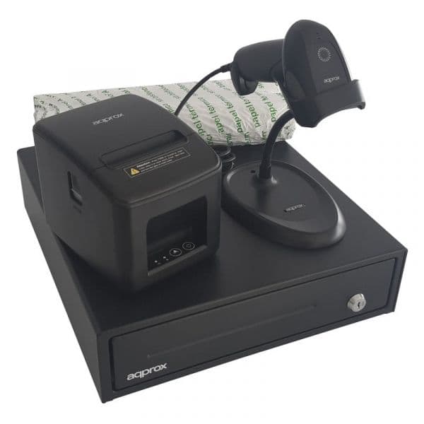 Approx Apppospack3380usb Pos Pack para TPV Impressora + Gaveta de Numerário + Leitor