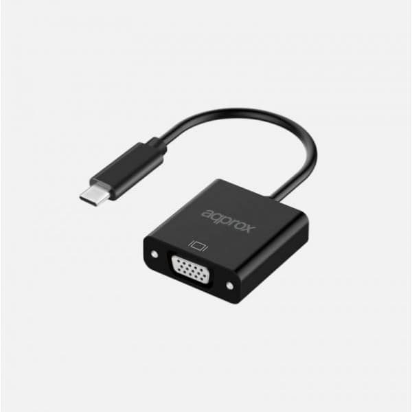 Approx Adaptador USB-C Macho para VGA Fêmea 1080P/60Hz 13cm