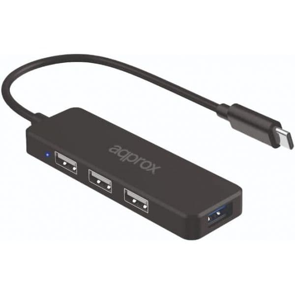 Hub USB USB-C Approx - USB-C Macho a 3x USB 2.0 e 1x USB 3.0