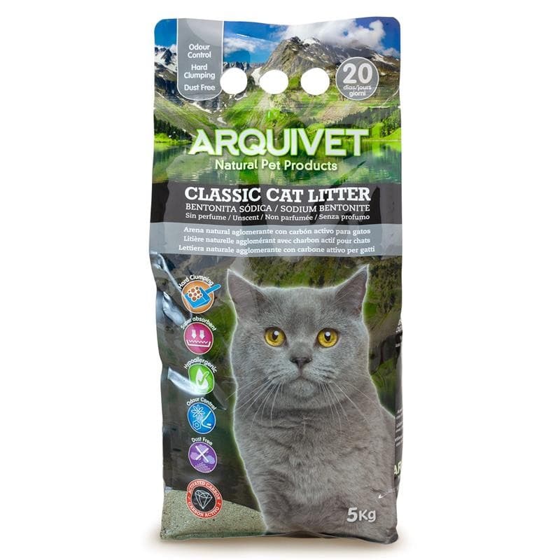 Arquivet Classic Cat Litter Natural Bentonite Carbón Activo