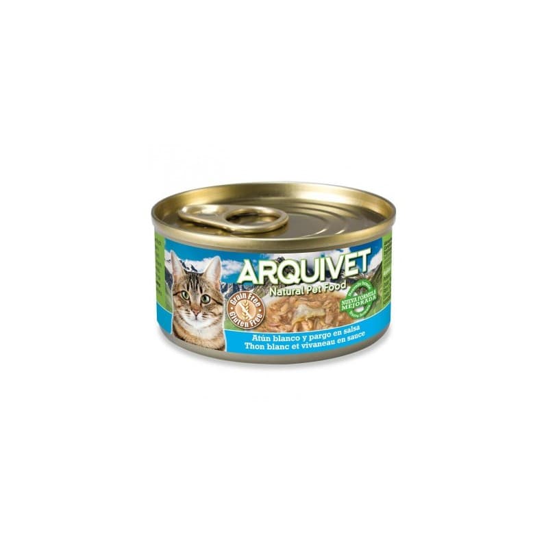 Ração Húmida Arquivet Atum Branco em Molho com Pargo 80 g