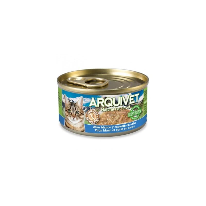 Ração Húmida Arquivet Atum Branco em Molho com Espadilha 80 g