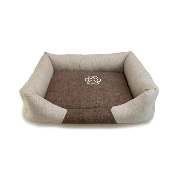 Arquivet Cama Berço Quadrada com Pegada, Bege/castanho 70x55x19 cm
