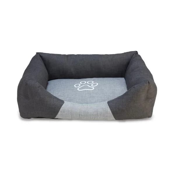 Arquivet Cama Quadrada com Pegada, Preto/cinza 60x55x18 cm
