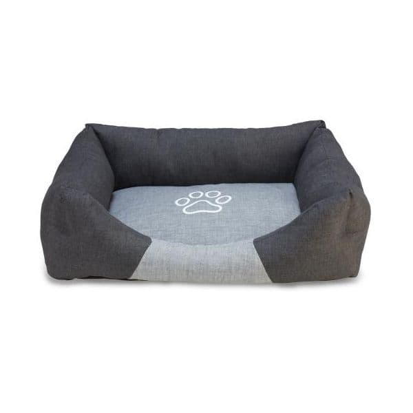 Arquivet Cama Quadrada com Pegada, Preto/cinza 70x60x20 cm