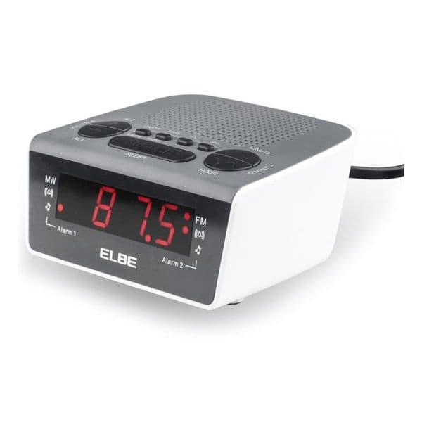 Elbe Rádio Despertador CR-932 AM/FM White - S0427015