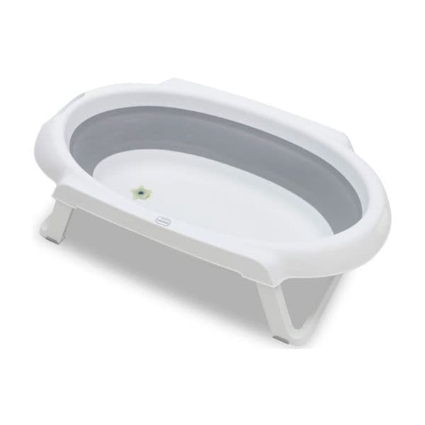 Asalvo - Banheira de cuba Curviflex dobrável Branco / Cinzento