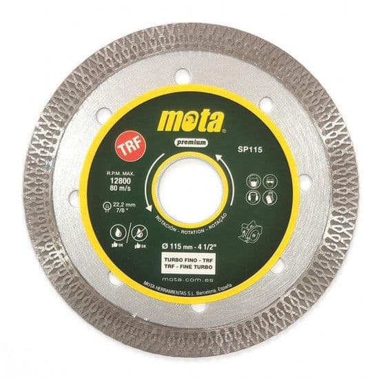 Disco diamante turbo fino trf ø115mm 4-1,2" sp115 mota refª 39297 MOTA HERRAMIENTAS