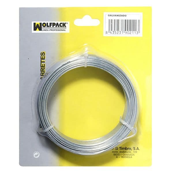 WOLFPACK Alambre Galvanizado 1,10mm / 6 (rollo 50 Metros) Af 01010082