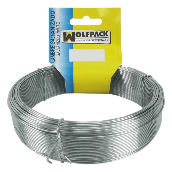 WOLFPACK Alambre Galvanizado (rollo 500 Gramos) Nº 8/1,3 mm. Af 01010412