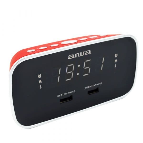 Aiwa Rádio Despertador CRU-19RD Red