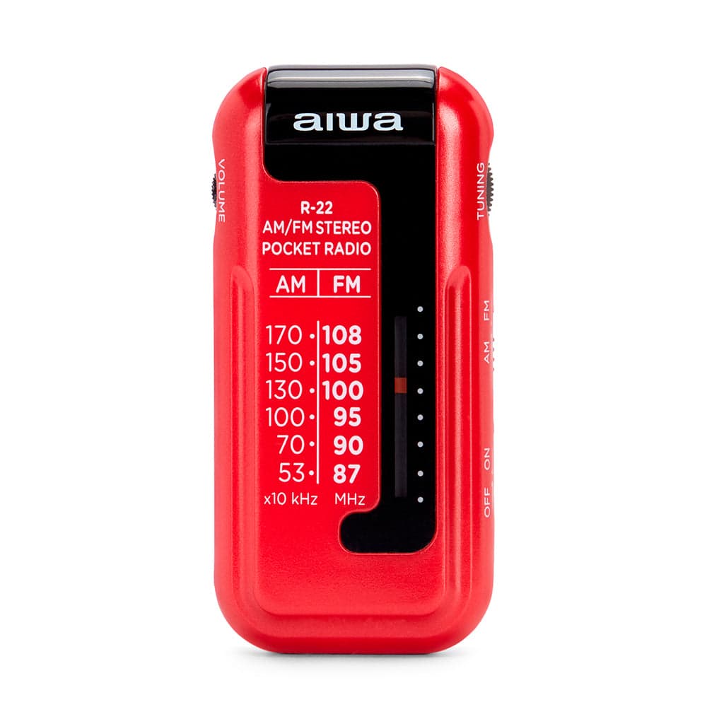 Aiwa Rádio de Bolso Porta R-22Rd Red
