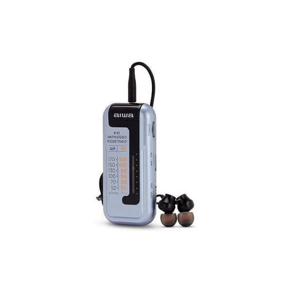 Aiwa Rádio de Bolso Porta R-22SL Silver