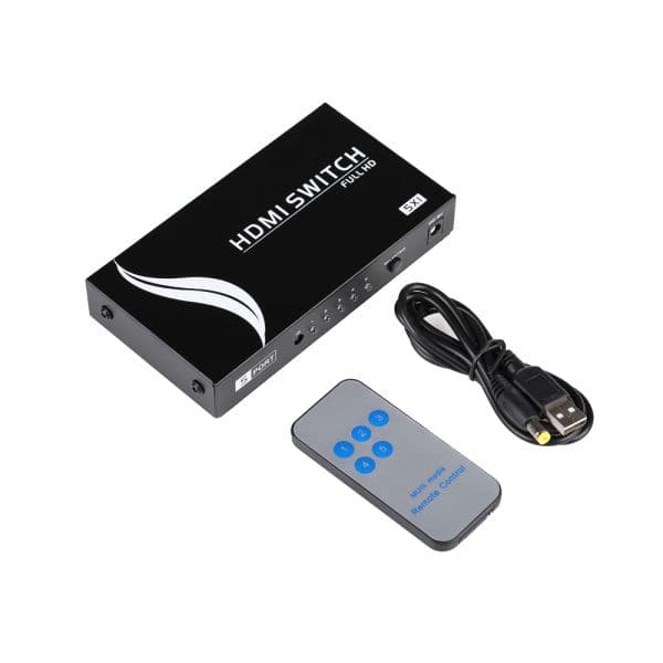 OEM HDMI Switch 5 entrada HDMI 1 salidas HDMI Hasta 4K*2K@60Hz Alimentación DC 5 V HDMI-SWITCH-5-1-4K