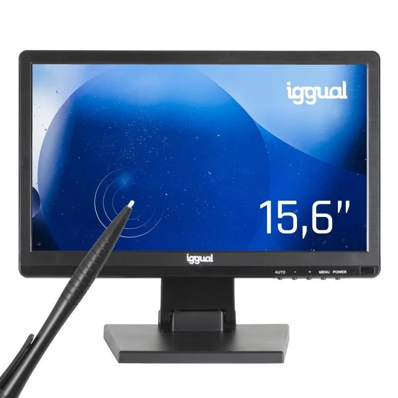 Monitor Iggual 15.6" IGG319864 HD+ 1600x900 Táctil Resistivo HDMI VGA USB