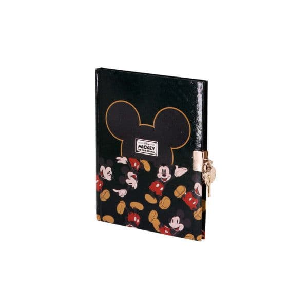 Karactermania Diário com Chave Mickey True Disney 160 Folhas Preto