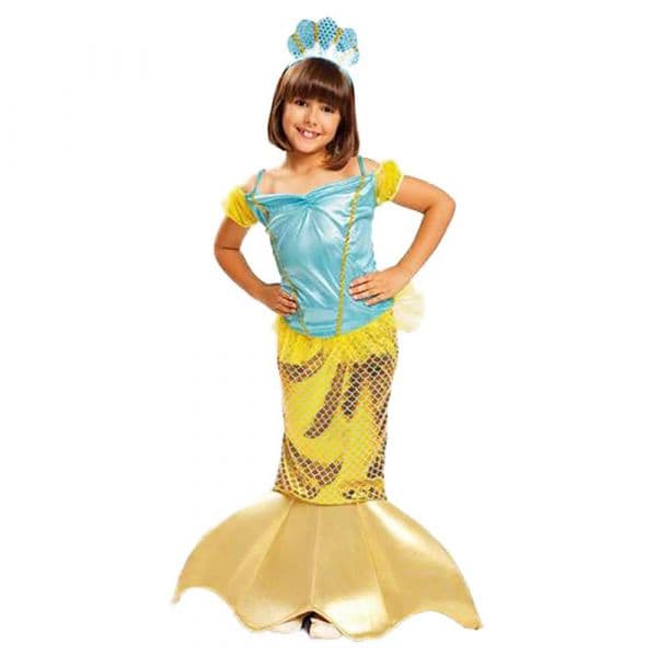 Viving Costumes Little Mermaid Disfarce Junior Amarelo 7-9 Anos