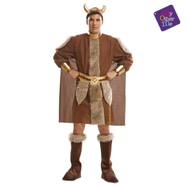 Viving Costumes Viking Disfarce Homem Castanho M-L