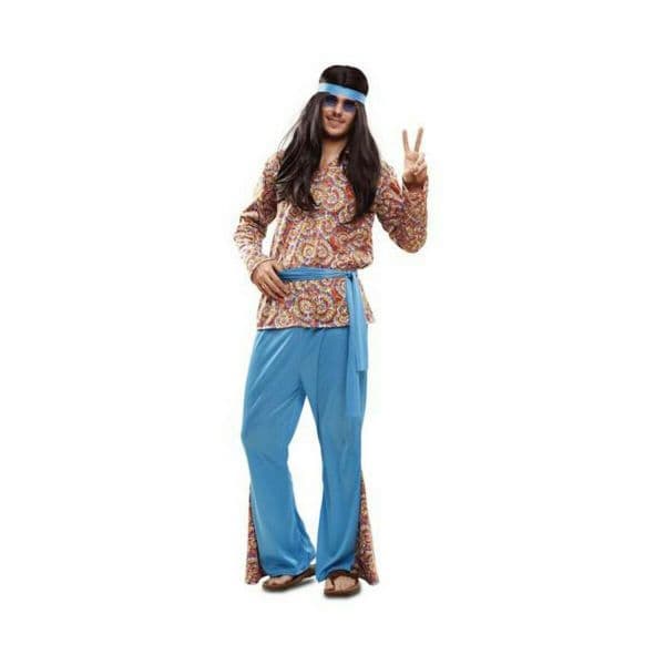 Viving Costumes Hippie Psychedelic Disfarce Castanho M-L