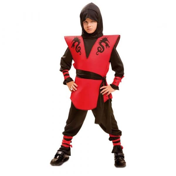 Mom Fantasia De Dragão Ninja 7-9 Anos Red