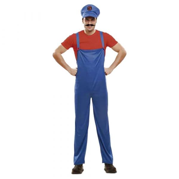 Viving Costumes Super Plumber Network Disfarce Azul M-L