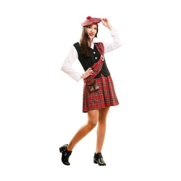 Viving Costumes Scottish Disfarce Mulher Laranja M-L