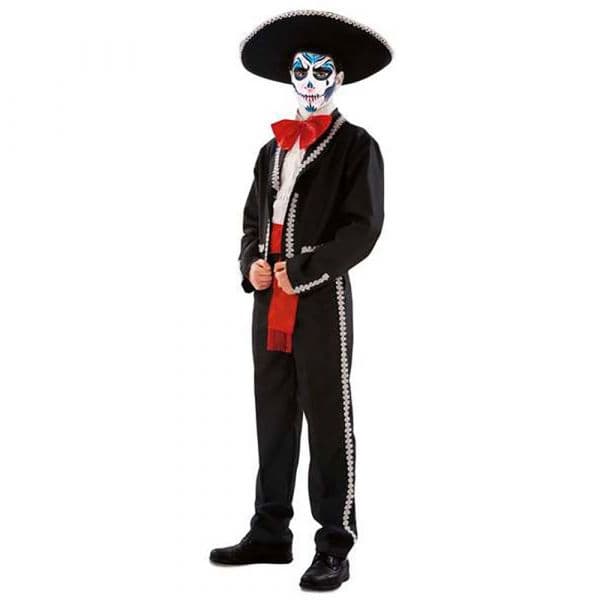 Viving Costumes Mexican Disfarce Homem Preto S