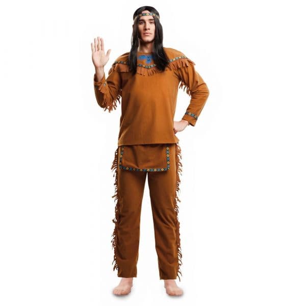 Viving Costumes Indian Disfarce Homem Castanho XL