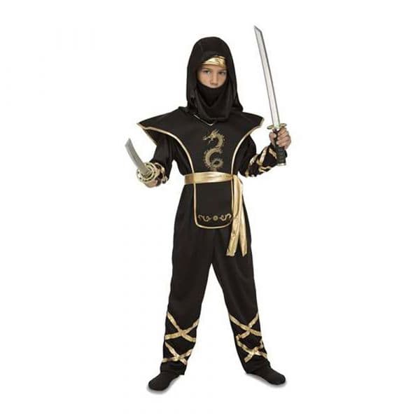 Viving Costumes Black Ninja Costume Preto 7-9 Anos