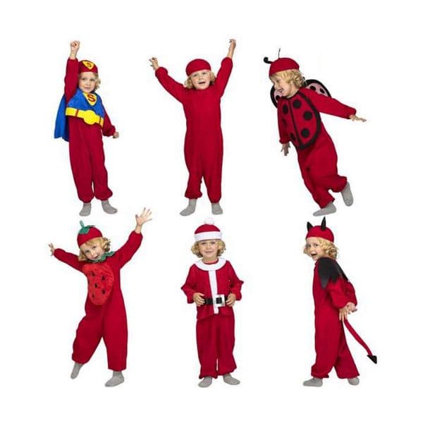 Viving Costumes Quick .n. Fun Baby Disfarce Junior Vermelho 3-4 Anos