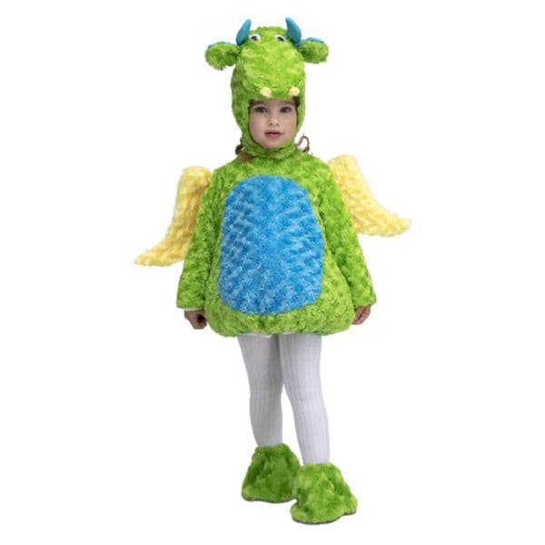 Viving Costumes Stuffed Dragon Disfarce Criança Colorido 5-6 Anos