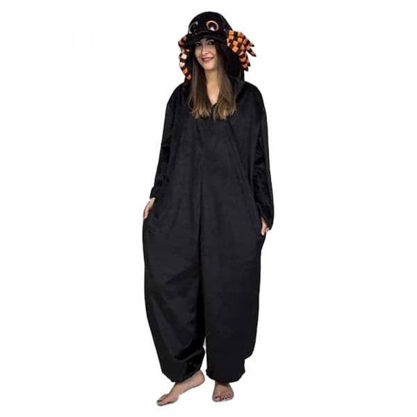 Viving Costumes Big Eyes Spider Mono With Hood Disfarce Mulher Preto S