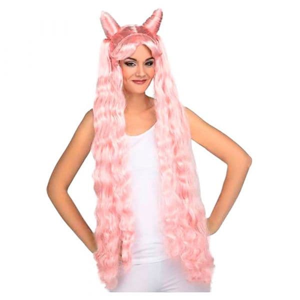 Viving Costumes Long Wig 385g Man Rosa