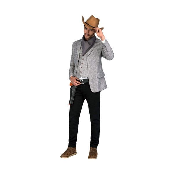 Viving Costumes Man Gun Disfarce Homem Cinzento M-L