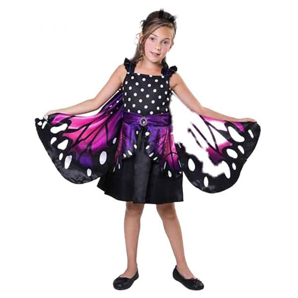 Viving Costumes Butterfly Disfarce Menina Rosa 5-6 Anos