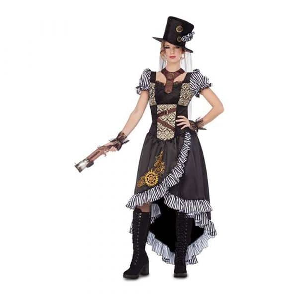 Viving Costumes Lady Steampunk Costume Castanho M-L
