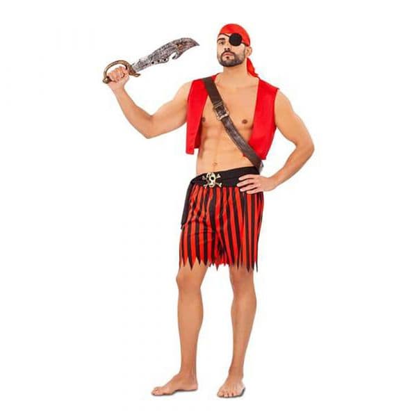 Viving Costumes Pirate Disfarce Vermelho XL