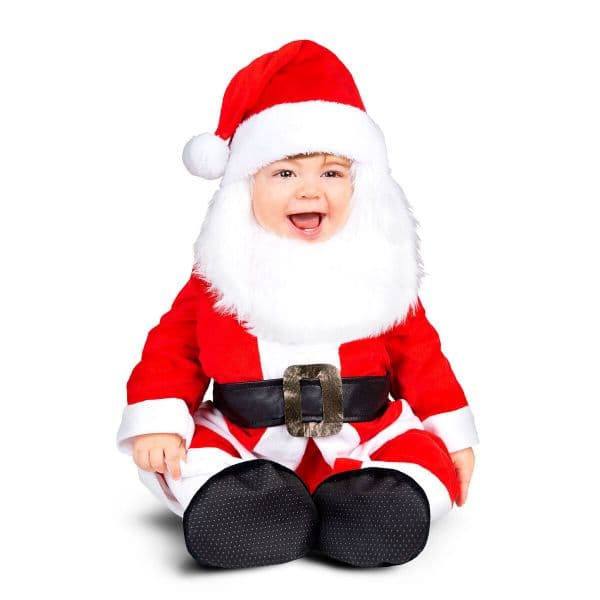 Viving Costumes Santa With Beard And Sound Disfarce Junior Vermelho 7-12 Meses