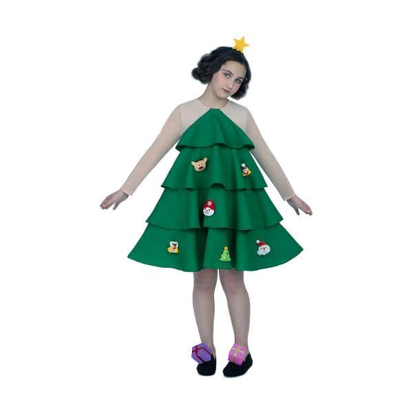 Viving Costumes Christmas Tree Of Luxe Disfarce Menina Verde 5-6 Anos