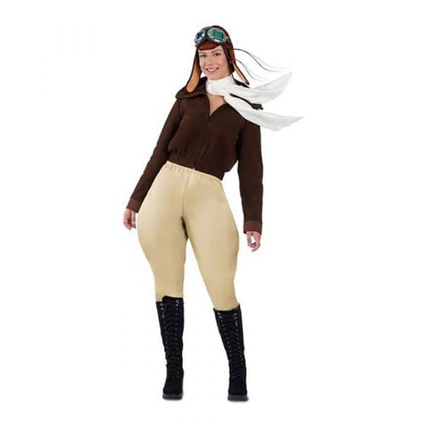 Viving Costumes Aviator Disfarce Mulher Beige L