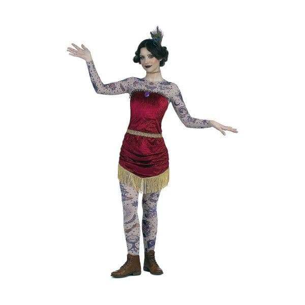 Viving Costumes Tattooed Disfarce Mulher Vermelho M